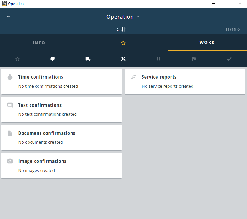 Confirmation overview