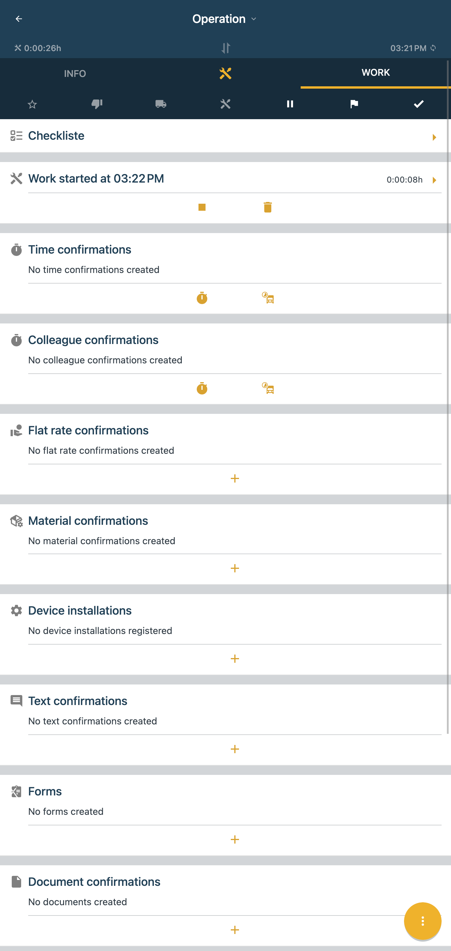 Status change on Site