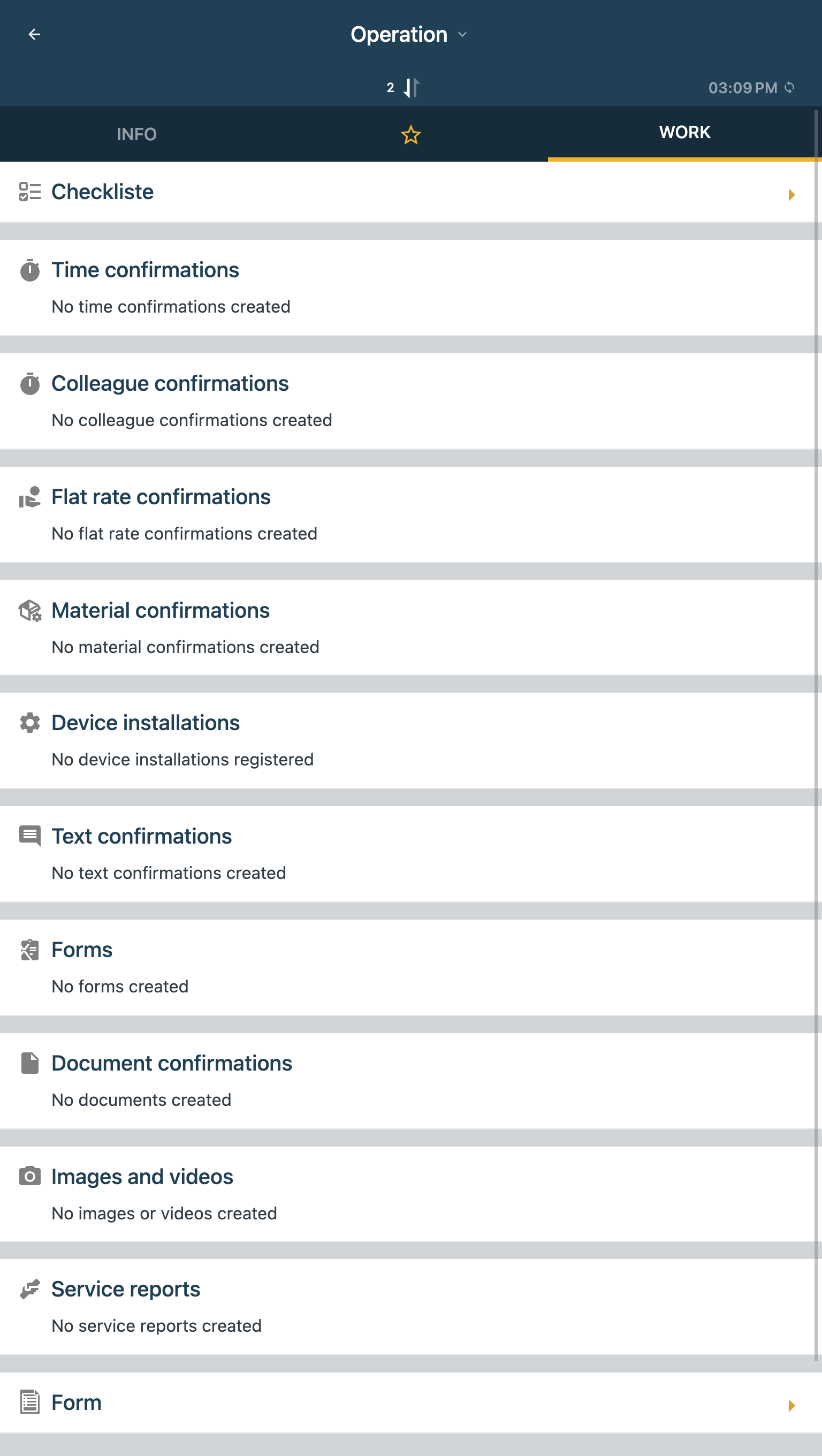 Status change New