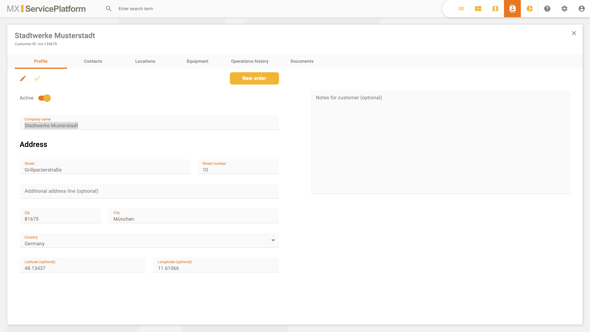 edit customer data