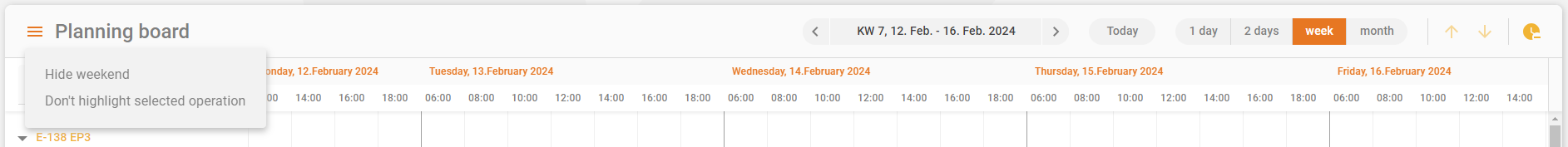 calendar day week