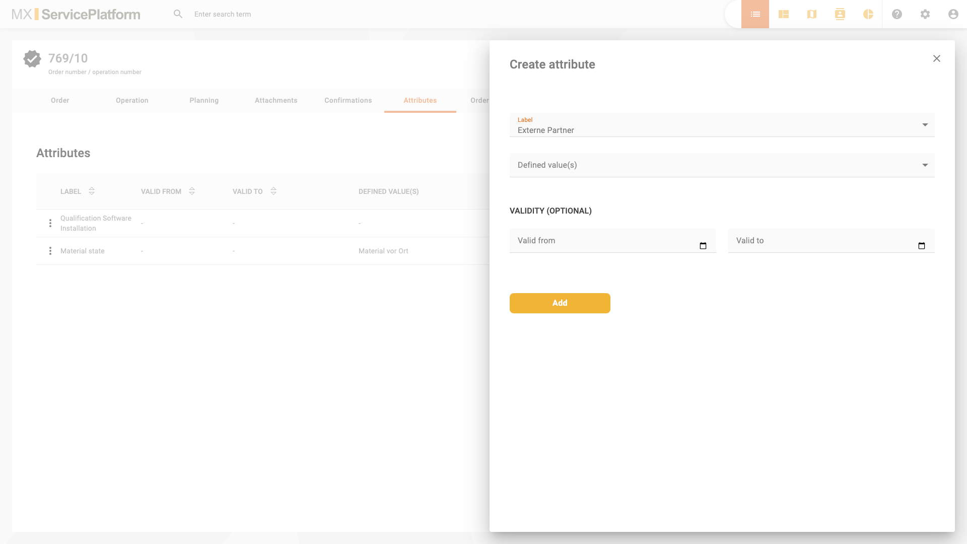 Add attribute to an existing operation