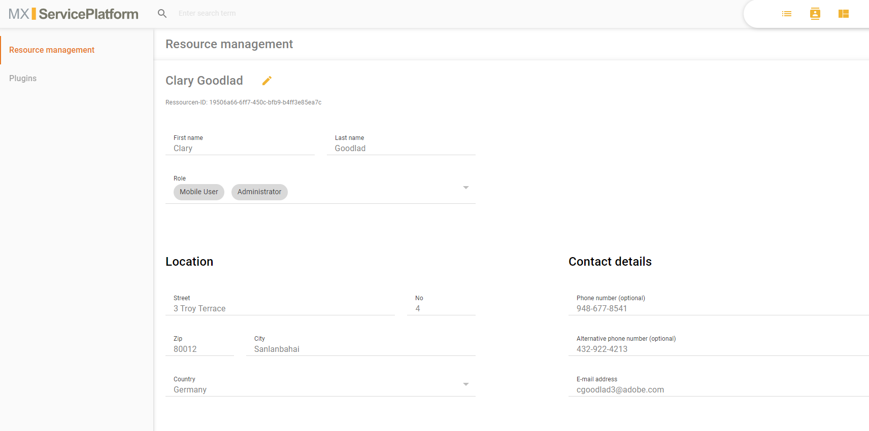 resources management details